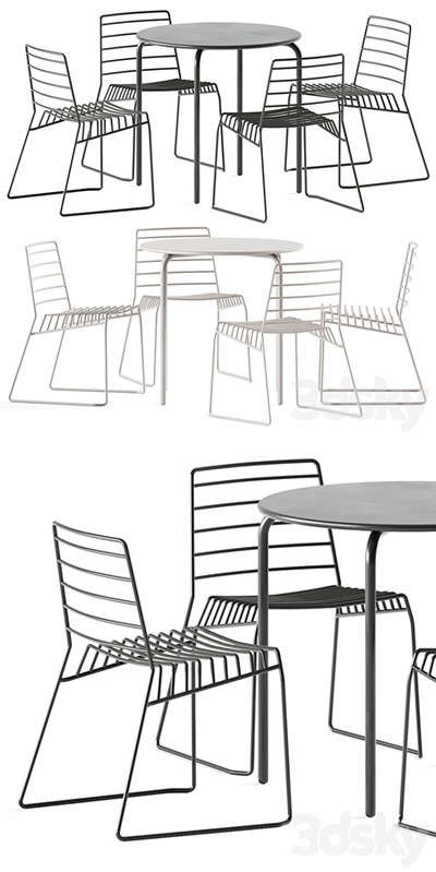 Easy Table by Connubia and B-Line Park Chair / Garden furniture